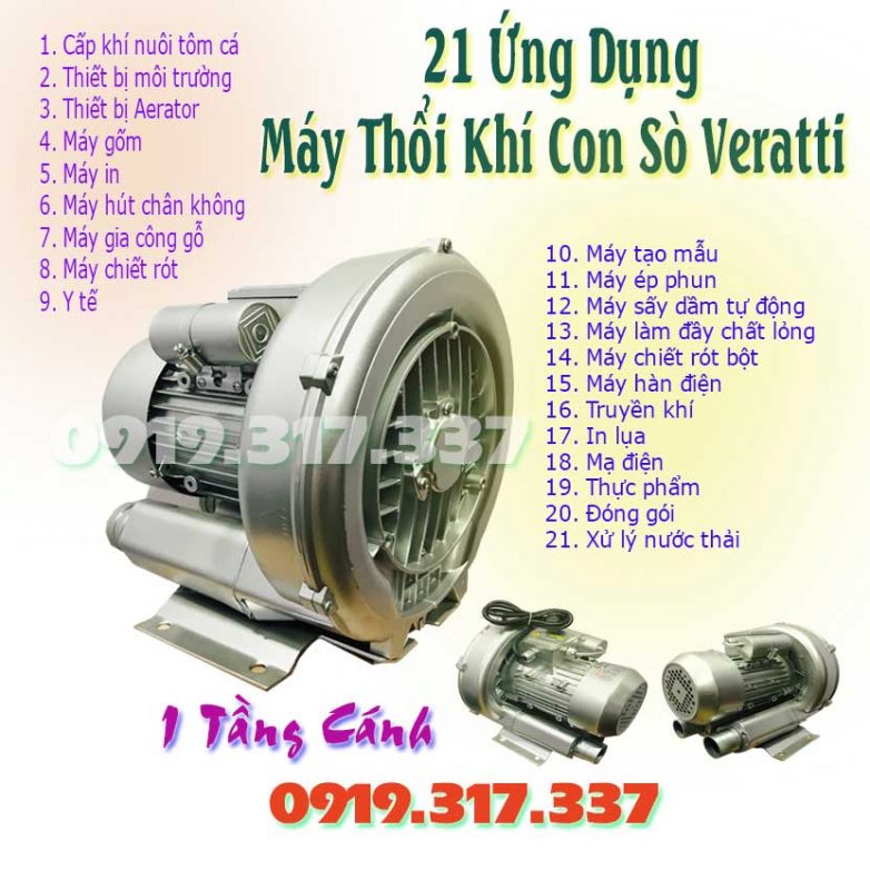 Ứng dụng máy thổi khí